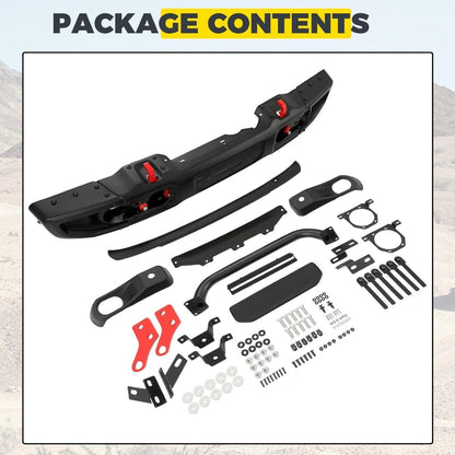 KUAFU Front Bumper Compatible with 07-18 Wrangler JK Rubicon