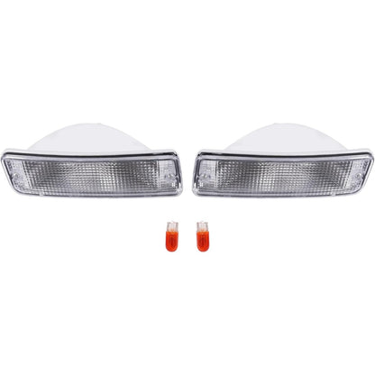 KUAFU Pair Turn Signal Light Compatible with 1989-1995 Toyota Pick-Up Truck 1990-1991 Toyota 4Runner SR5 (2 Wheel Drive Models) Driver and Passenger Side Clear Lens Replace 81510-89133 81520-89133