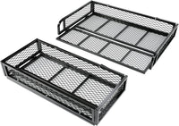 Load image into Gallery viewer, KUAFU ATV Front+Rear Cargo Basket Universal Front+Rear Luggage Carrier Mesh Rack Black Steel LYMM-089S-1
