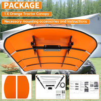 Load image into Gallery viewer, HECASA Orange Tractor Canopy Compatible with All ROPS 48-3/8&quot; X 48-3/8&quot; Equipped Tractors and Mowers with a 2&quot; x 2&quot; or 2&quot; x 3&quot; ROPS (Will Add About 4&#39;&#39; to The Height of The Tractor)
