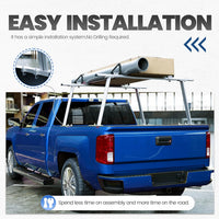 Load image into Gallery viewer, Adjustable Truck Ladder Rack Compatible with Most Full Size and Compact Trucks Contractor Pipe Lumber Rack (No Drilling Required) 1,000lbs Weight Capacity Silvery LYAM-791
