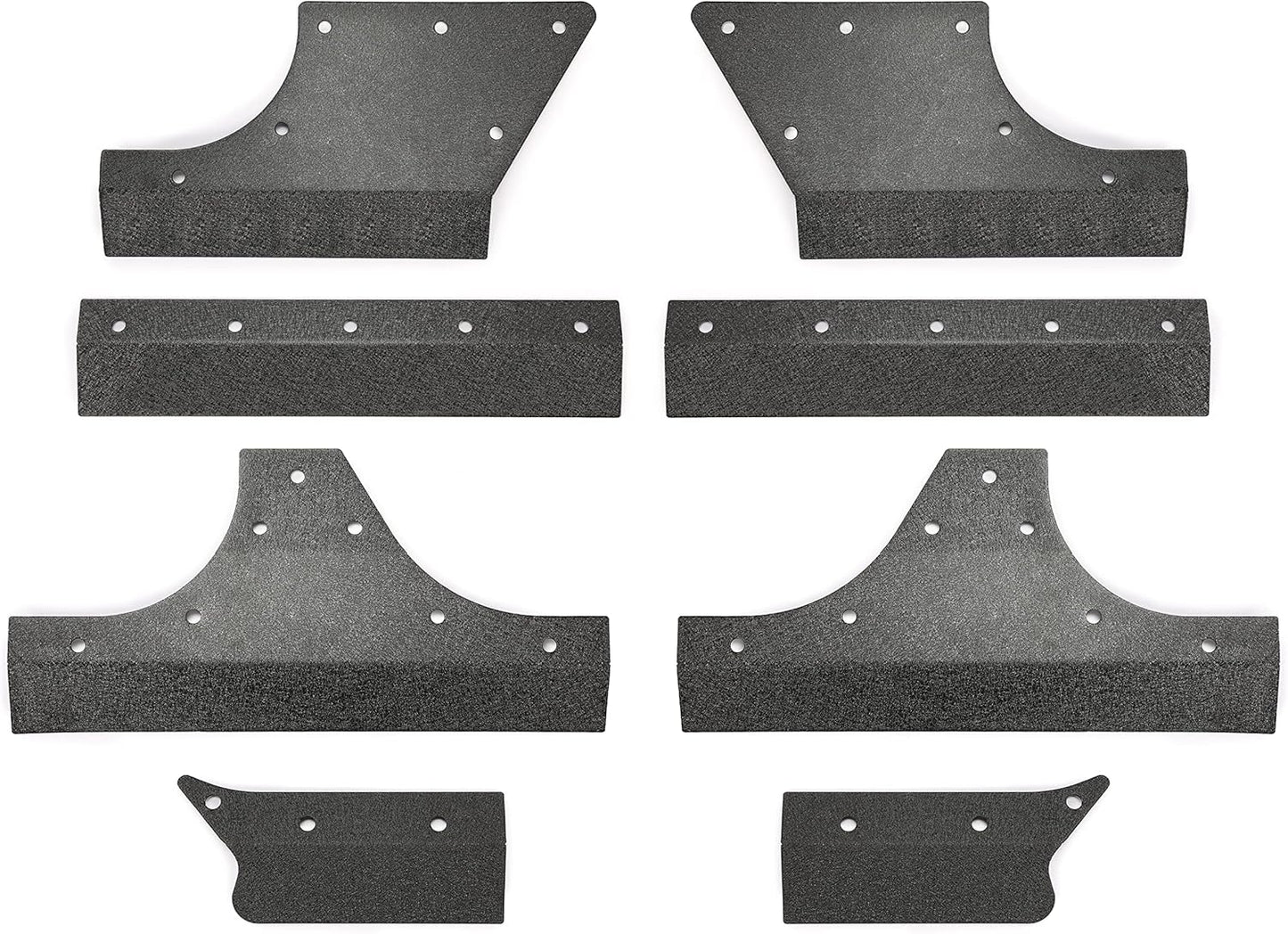 Door Armor Cladding Skid Plate Compatible with 2007-2018 Jeep Wrangler JK 4 Doors Powder Coated Steel Heavy-Duty Black Slider Rocker Guards Rock Panel LYAM-664
