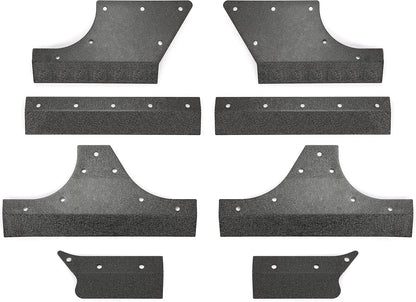 Door Armor Cladding Skid Plate Compatible with 2007-2018 Jeep Wrangler JK 4 Doors Powder Coated Steel Heavy-Duty Black Slider Rocker Guards Rock Panel LYAM-664