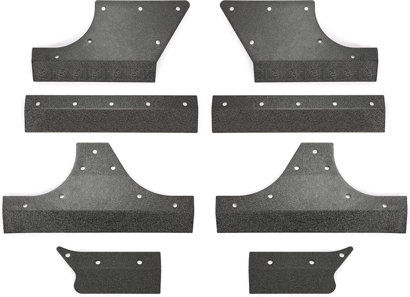 Kojem Door Armor Cladding Skid Plate Compatible with 2007-2018 Jeep Wrangler JK 4 Doors Powder Coated Steel Heavy-Duty Black Slider Rocker Guards Rock Panel LYAM-664