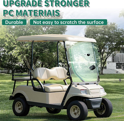 Windshield Compatible with 1982-2000.5 Club Car DS Clear Fold Down Impact Resistant Golf Cart DS Model Approximate dimensions 39.25inchesW X 36.75inchesH B23-61-C