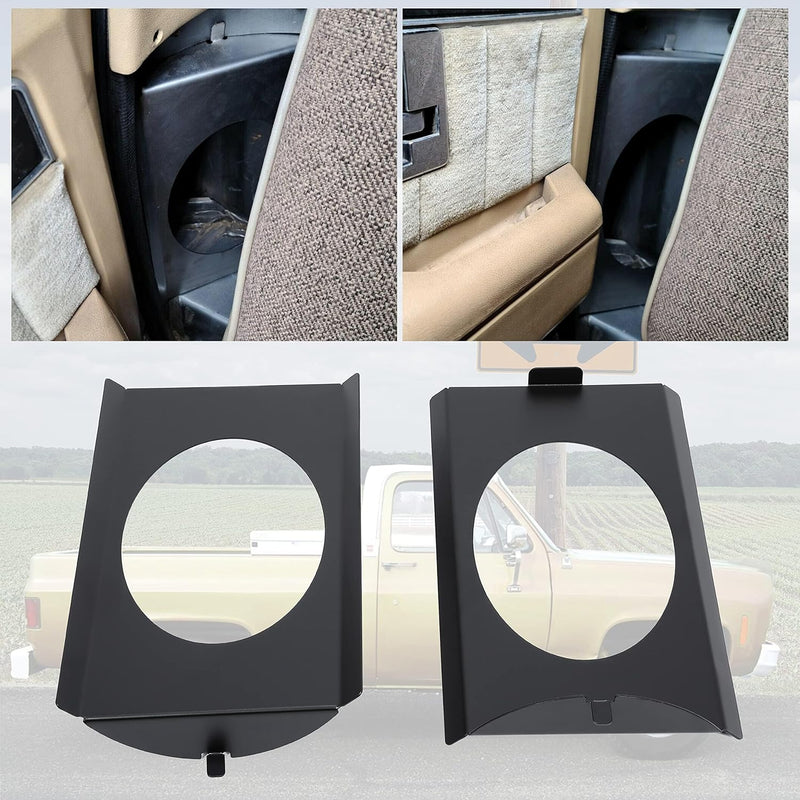 Behind Seat Speaker Brackets Compatible with 1973-1987 Chevy/GMC C10 Pickup for 6x9 Speakers Square Body Replacement LYAM-145S