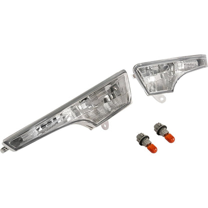 KUAFU Pair Turn Signal Light Compatible with 2013-2018 Nissan Altima Driver and Passenger Side Signal Lamp Assembly Clear Lens Plastic Replacement for NI2531118 NI2530118 261303TA0A 261353TA0A 2Pcs