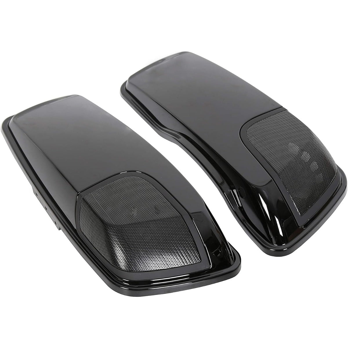 HECASA Saddlebag Speaker Lid w/ 5"x7" Speaker Grille (Pair) Compatible with 2014-2023 Harley Davidson Touring FLT FLHT FLHTCU FLHRC Road King Road Glide Street Glide Electra Glide Ultra-Classic