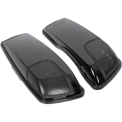 HECASA Saddlebag Speaker Lid w/ 5"x7" Speaker Grille (Pair) Compatible with 2014-2023 Harley Davidson Touring FLT FLHT FLHTCU FLHRC Road King Road Glide Street Glide Electra Glide Ultra-Classic