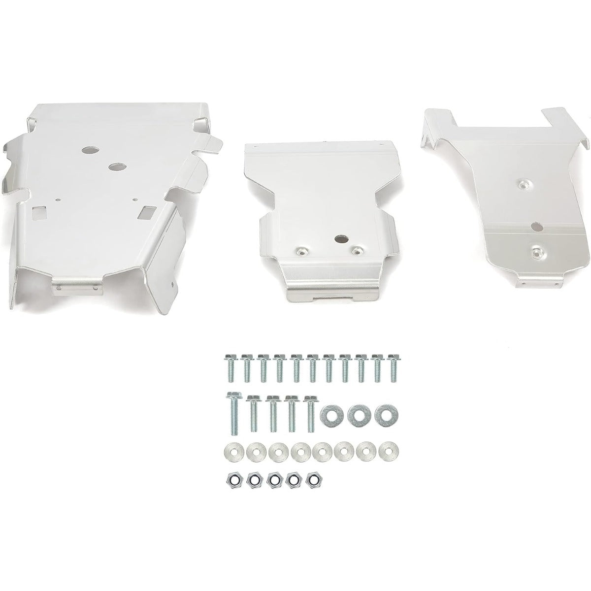 Full Belly Skid Plate Guard Aluminum Compatible with 2015-2019 Honda Rubicon IRS 500 520 Glide Swing Arm 3Pcs