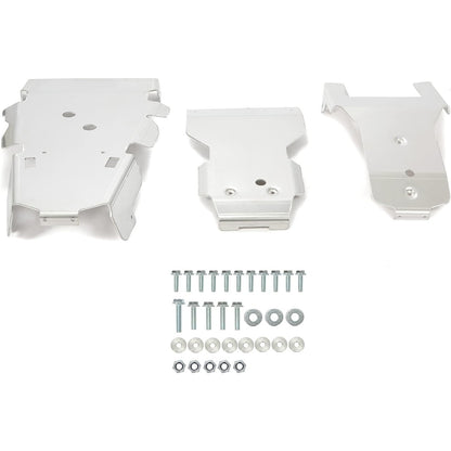 Full Belly Skid Plate Guard Aluminum Compatible with 2015-2019 Honda Rubicon IRS 500 520 Glide Swing Arm 3Pcs