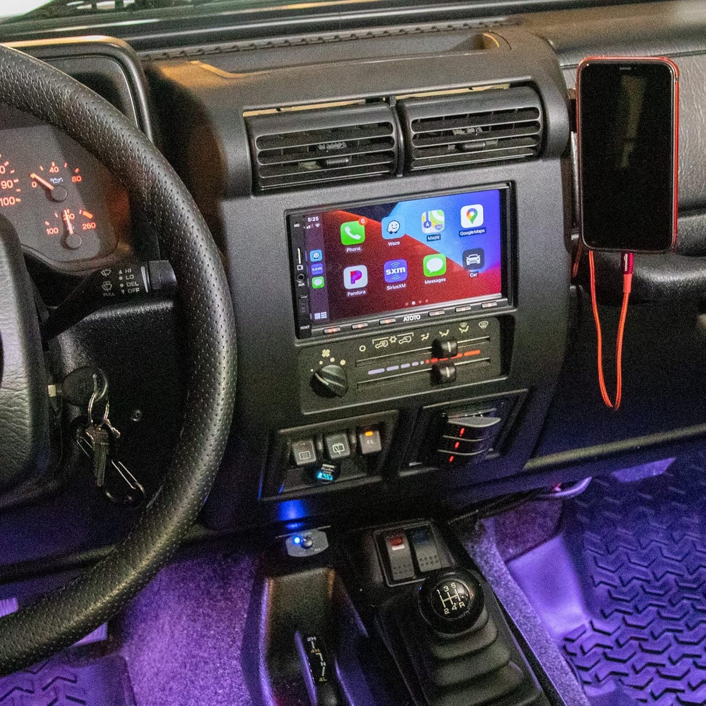 Double Din Dash Kit Compatible with 1997-2002 Jeep Wrangler TJ Radio Stereo Dash Bezel Install Kit LYAP-373