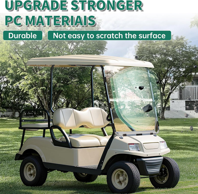 Tinted Windshield Compatible with 1982-2000.5 Club Car DS Golf Cart Smoke Style Fold Down Windscreen B23-61-S