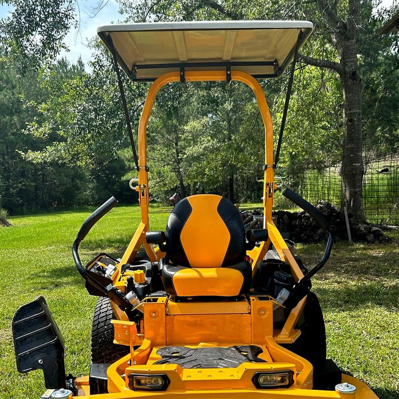 Lawn Tractor Sun Shade, Top Canopy Compatible with John Deere Tractors with ROPS, White Sun Shade Canopy W/Mounting Brackets, Reduce Heat and Glare with This Umbrella Canopy LYJD-018S-1