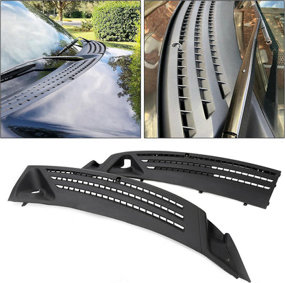Windshield Wiper Cowl Cover Panel Compatible with 2004-2008 Ford F150 2006-2007 Lincoln Mark LT Outer Window Wiper Cowl Grille Replacement for 4L3Z-15022A69-AA & 4L3Z-15022A68-BA LYAP-243S