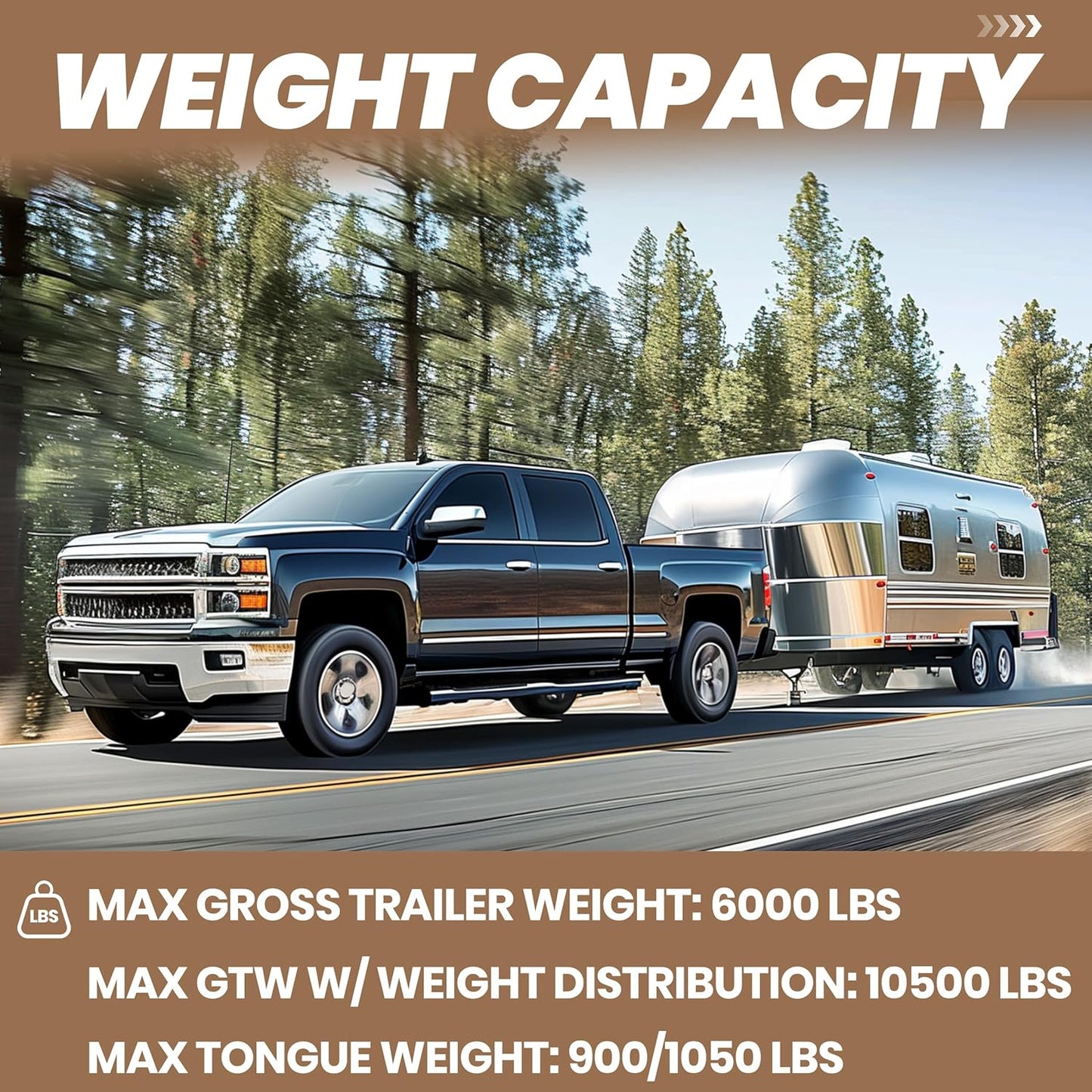 Class 3 Trailer Hitch Compatible with 1999-2013 Chevrolet Silverado GMC Sierra 1500 2inches Towing Receiver Hitch Replacement for 44563 Steel Black LYAM-692