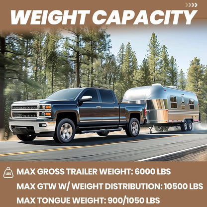 Class 3 Trailer Hitch Compatible with 1999-2013 Chevrolet Silverado GMC Sierra 1500 2inches Towing Receiver Hitch Replacement for 44563 Steel Black LYAM-692