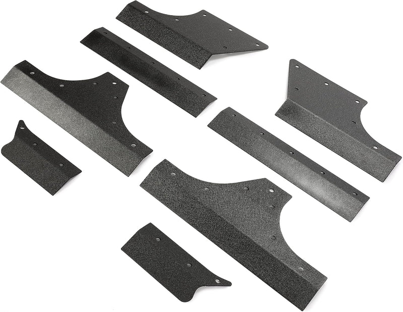 Kojem Door Armor Cladding Skid Plate Compatible with 2007-2018 Jeep Wrangler JK 4 Doors Powder Coated Steel Heavy-Duty Black Slider Rocker Guards Rock Panel LYAM-664