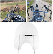 Large 26-1/2inches X 23inches Detachable Motorcycle Windscreen Windshield Compatible With 2000-UP Harley Davidson Heritage Softail Classic FatBoy FLS FLST FLSTC FLSTF FLSTFB FLSTN Clear WSD-04