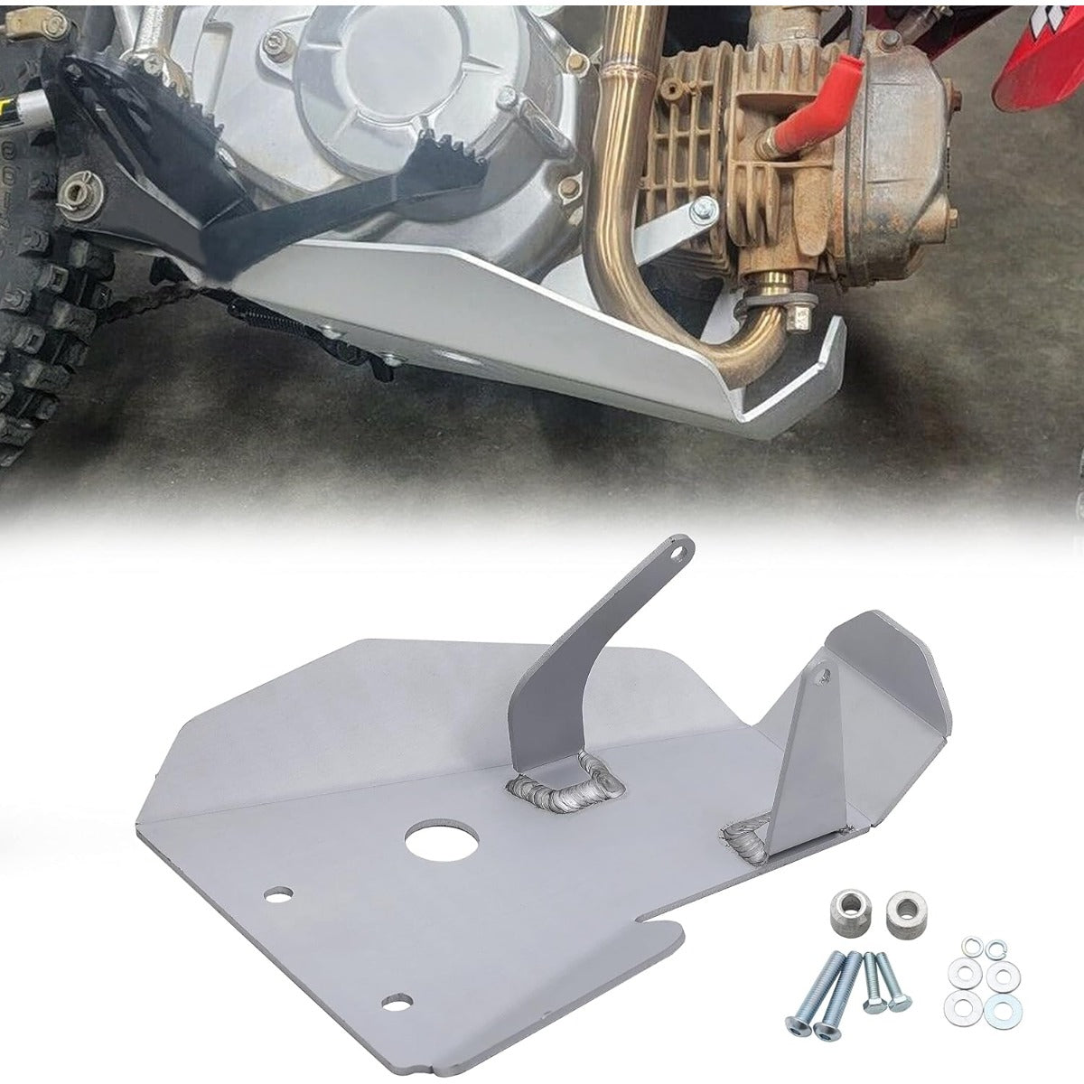 Aluminum Skid Plate Compatible With All 2013-2024 Honda CRF110 CRF110F Models