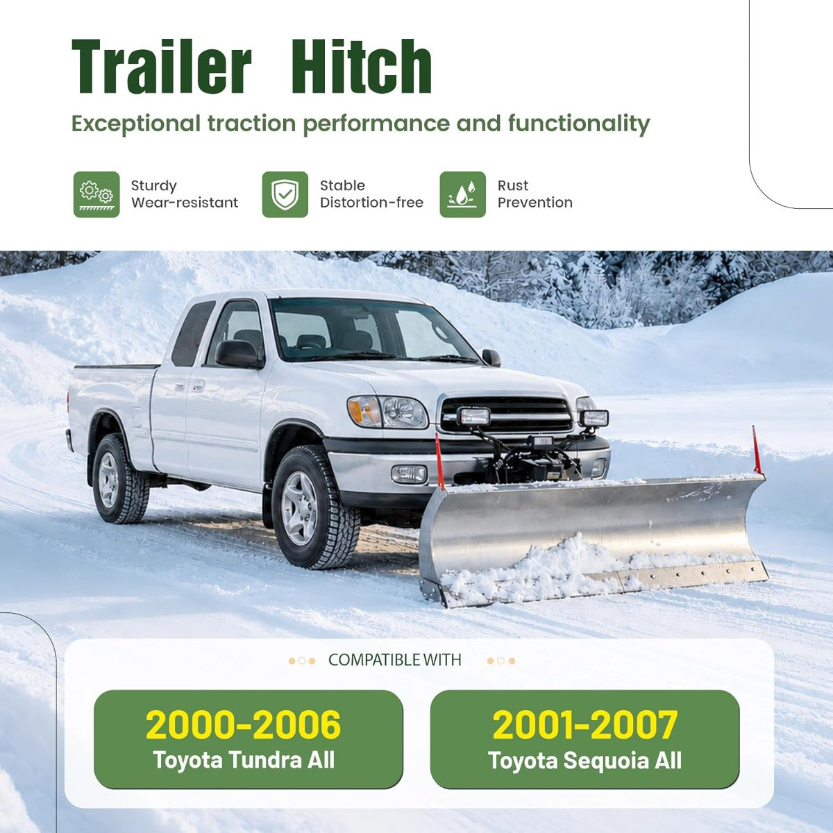 ALMULOO Trailer Hitch Compatible with 2000-2006 Toyota Tundra All