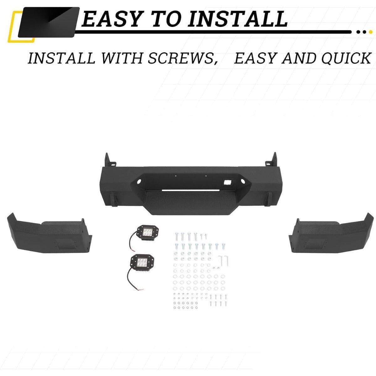 KUAFU Bumper Compatible with 1999-2007 Silverado