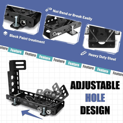 Motorcycle Wheel Chock Trailer 3000lb Capacity, Adjustable Motorcycle Front Tire Stand Chock for Trailer Truck Garage Fit for Most Crusier Sports Dirt Bikes Tire Size 14 Inches-22 Inches Wheels LYA-044