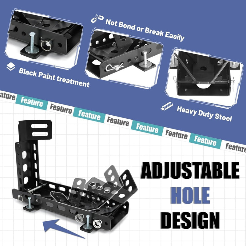 Motorcycle Wheel Chock Trailer 3000lb Capacity, Adjustable Motorcycle Front Tire Stand Chock for Trailer Truck Garage Fit for Most Crusier Sports Dirt Bikes Tire Size 14"-22" Wheels LYA-044