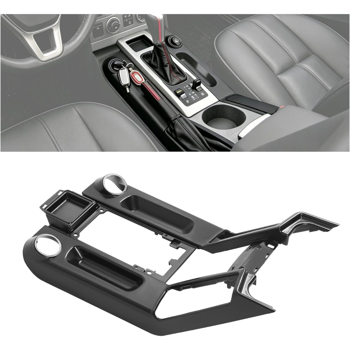 Center Console Cover Compatible with 2003-2006 Land Rover Range Rover Replacement for FJV500190PVA ABS Plastic Black