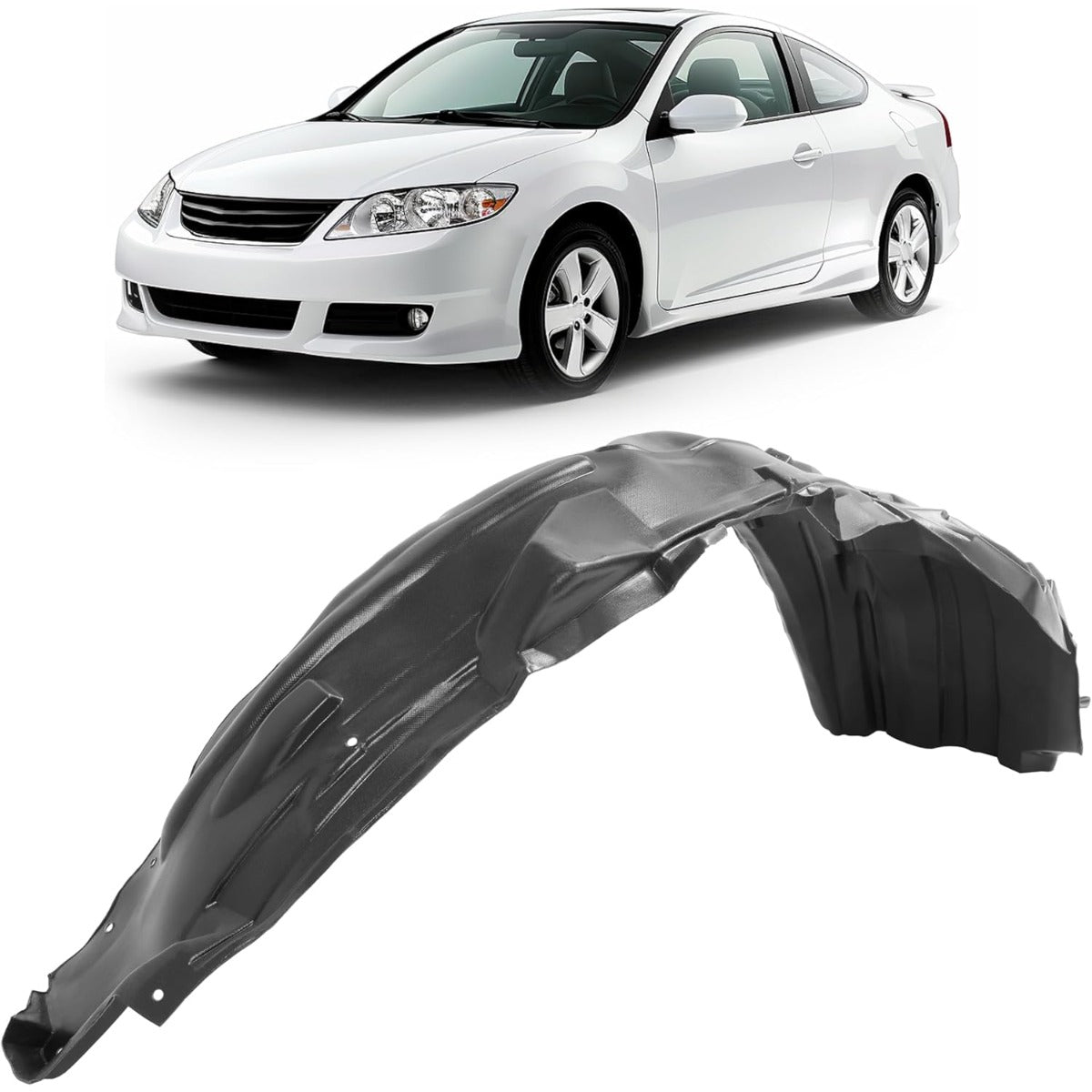 Front Fender Liner Inner Panel for 2006-2011 Honda Civic Replacement for  Wheel Liner Splash Shields Guard w/o Insulation Foam Passenger Side