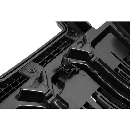 ALMULOO Grill Compatible with 2020-2023 GMC Sierra 2500HD 3500HD Denali w/Camera Hole Front Bumper Grille Plastic (ABS) Gloss Black Replacement for 84656390