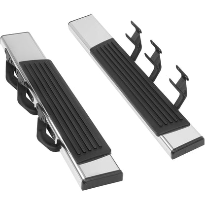 Side Steps Compatible with 2015-2026 Ford F-150 Regular Cab Running Boards Step Nerf Bars 304 Stainless Steel+Steel+Plastic Silvery+Black