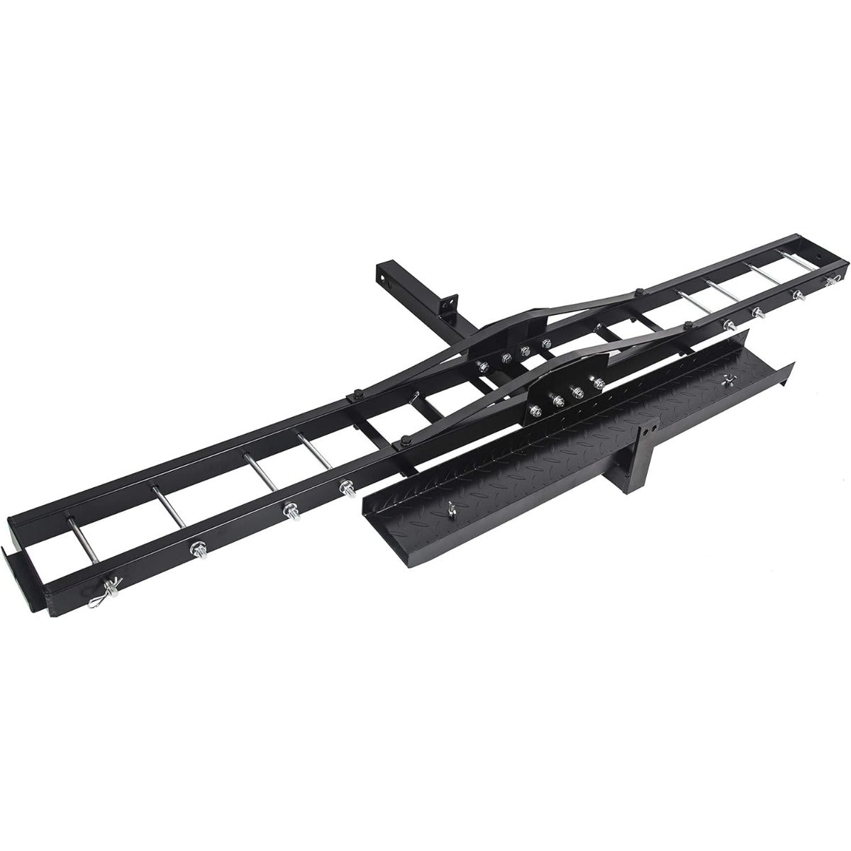 600LBS Steel Motorcycle Scooter Dirtbike Carrier Hauler Hitch Mount Rack Ramp Anti Tilt T-NS-MRC001T