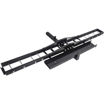 600LBS Steel Motorcycle Scooter Dirtbike Carrier Hauler Hitch Mount Rack Ramp Anti Tilt T-NS-MRC001T