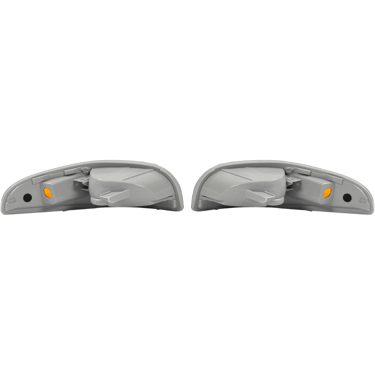 HECASA Turn Signal Light Compatible with 1997-2004 Chevy Chevrolet Corvette C5 Side Marker Clear Lens Black Housing Plastic Replacement for GM2520186 GM2521186 10301357 10301356