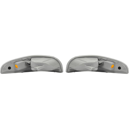 HECASA Turn Signal Light Compatible with 1997-2004 Chevy Chevrolet Corvette C5 Side Marker Clear Lens Black Housing Plastic Replacement for GM2520186 GM2521186 10301357 10301356