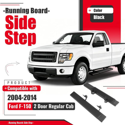 Running Board Step Compatible with 04-14 F-150 2 Door Regular Cab