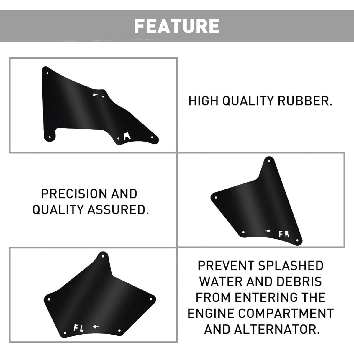 Splash Guards Fender Liner Shield for 2003-2022 Toyota 4 Runner 2007-2014 FJ Cruiser 2003-2020 Land Cruiser 2003-2020 Lexus GX460 GX470