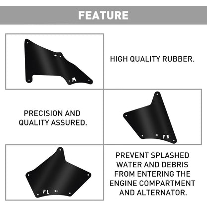 Splash Guards Fender Liner Shield for 2003-2022 Toyota 4 Runner 2007-2014 FJ Cruiser 2003-2020 Land Cruiser 2003-2020 Lexus GX460 GX470