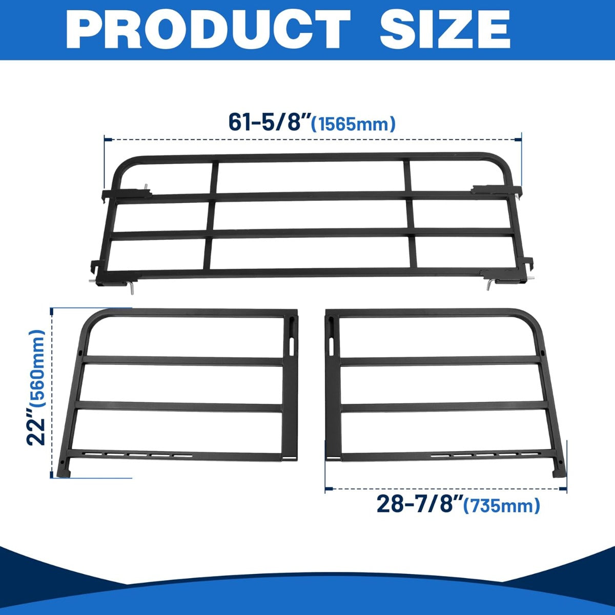 KUAFU Bed Extender Foldable Tailgate Compatible with Super Duty
