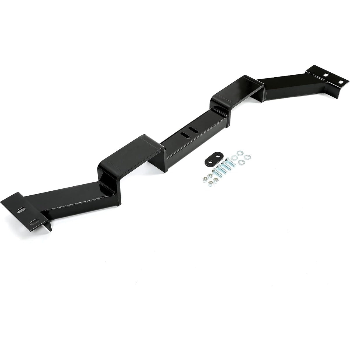KUAFU Transmission Crossmember Double-Hump Compatible with 1978-1988 GM-2 GM G-Body Chevrolet Monte Carlo Coupe 2-Door Fits 700R4, 4L60, 4L60-E Transmission Powder Coated Steel