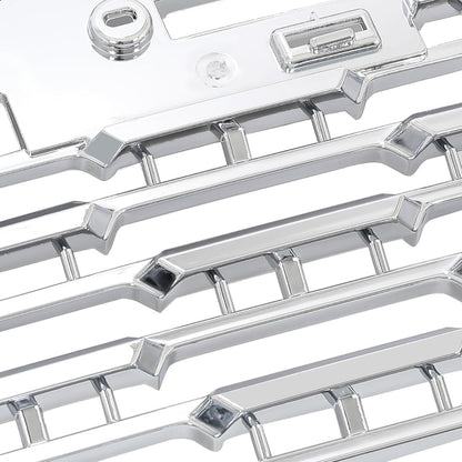 Front Grille Compatible with 2015-2020 GMC Yukon/Yukon XL Bumper Guard Grill Assembly ABS Plastic Chrome Silvery Replacement for GM1200702
