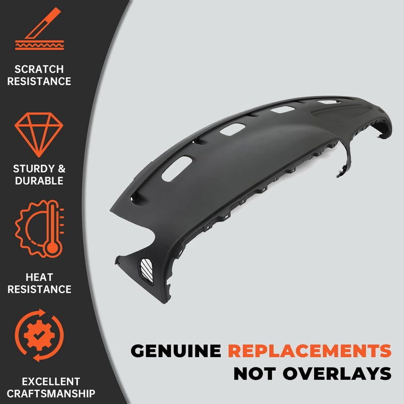 Kojem Dashboard Replacement Compatible with 1998-2002 Dodge Ram 1500 2500 3500 Dash Panel Dash Pad Replacement - Dark Gray LYAP-036-1