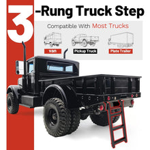 3-Rung Truck Retractable Step, 14-1/4in x 31-1/2in, Universal Fit Most Truck Tractor Trailer,Textured Surface Non-Slip Treads Heavy-Duty Steel