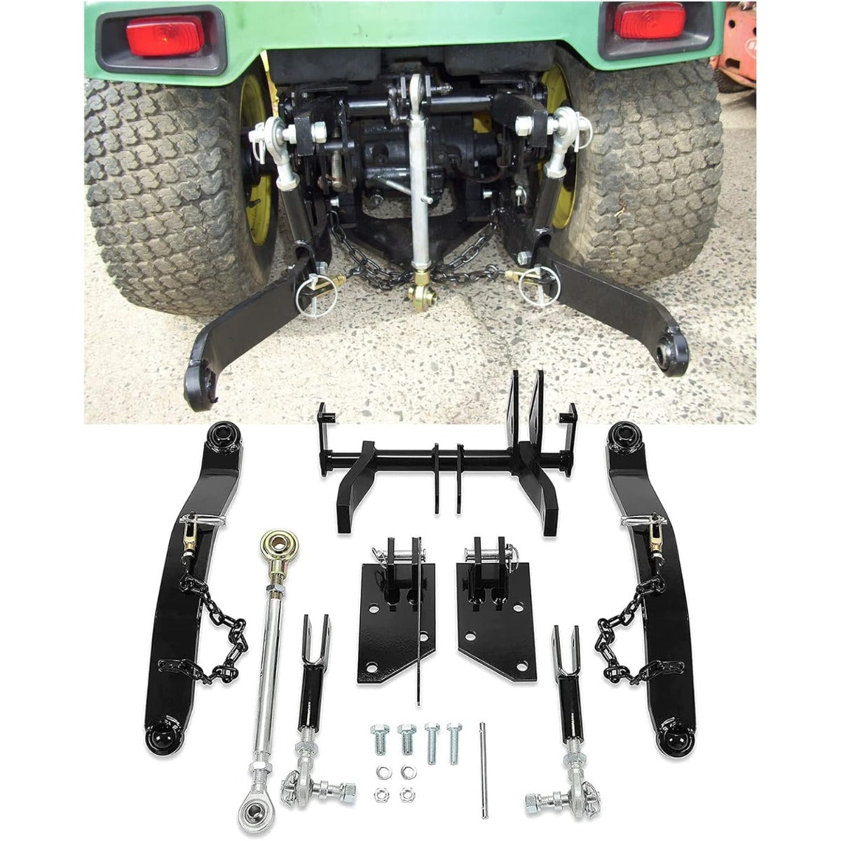 Rear 3 Point Hitch Kit Compatible with John Deere Tractor Models 318, 322, 330, 332, 420 and 430 Diesel & 316 with The Onan Engine Receiver Hook