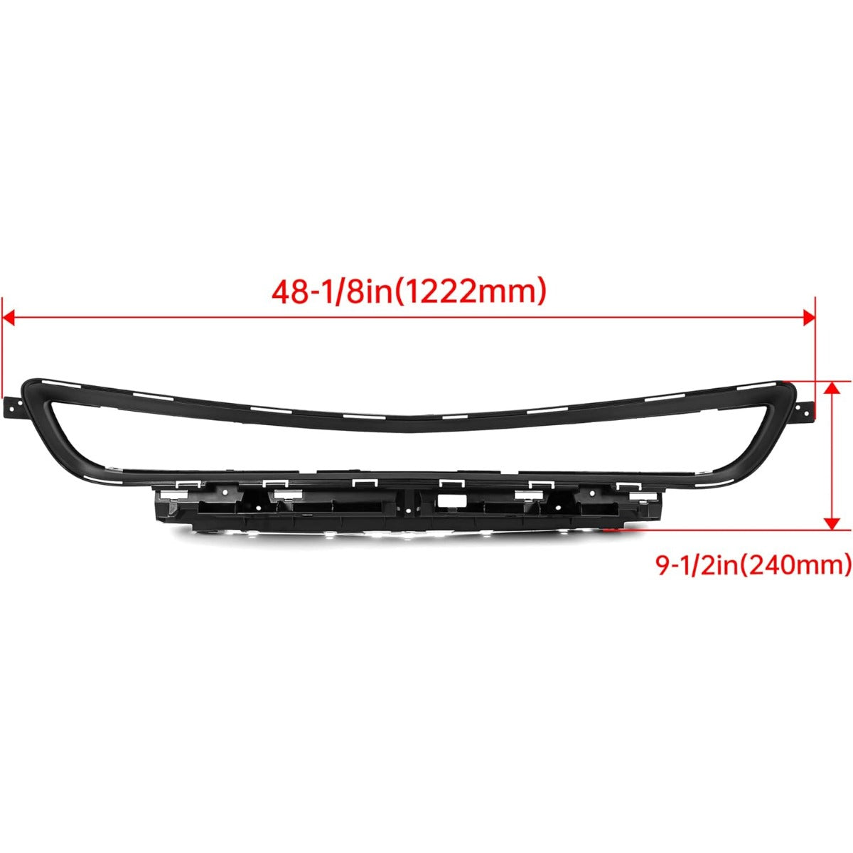 Front Bumper Lower Grille Reinforcement Compatible with 2015-2022 Dodge Challenger Black Grille Assembly Replacement for 68260158AA CH1037123