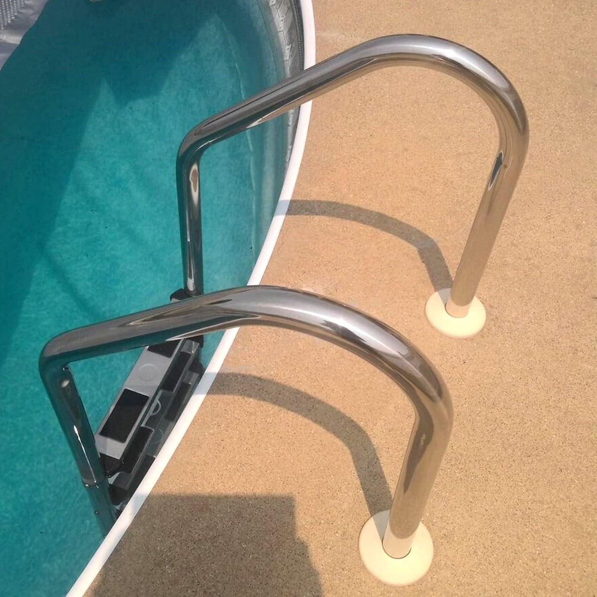 HECASA 3 Step Swimming Pool Ladder with Anti-Slip Pads for Indoor/Outdoor | In-Ground Pool 300LBS Capacity Easy to Assemble and Climb 304 Stainless Steel