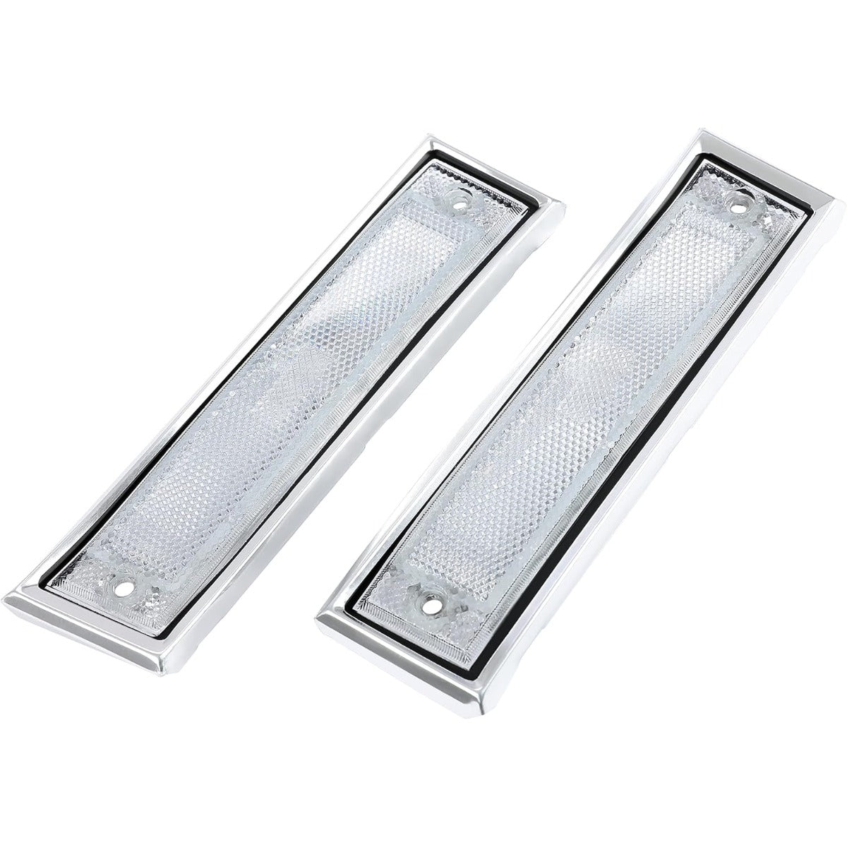 KUAFU Front Fender Side Marker Light Compatible with 1981-1991 Chevy/GMC C/K Series/Suburban/Blazer/Jimmy Replace for GM2551107 GM2550115 915558 915557 18120166 18120066 Bumper Side Lamp Clear Lens