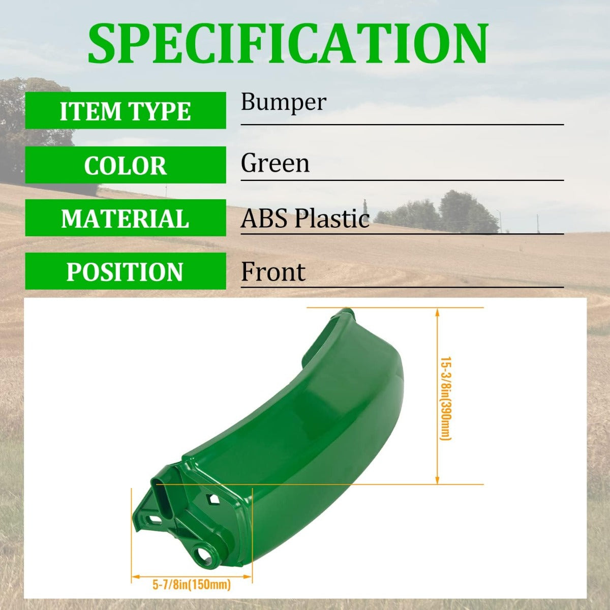 Front Bumper Compatible with John Deere LT133 LT155 LT166 LT150 LT160 LT170 LT180 LT190 LT Series Replacement for AM128998