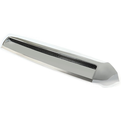 Hood Molding Compatible with 2014-2021 Toyota Tundra Hood Scoop Chrome Platinum  LYAP-075T-CStyle Silver Front Upper Grille Replacement for 761800C030 TO1231102 REPT133702